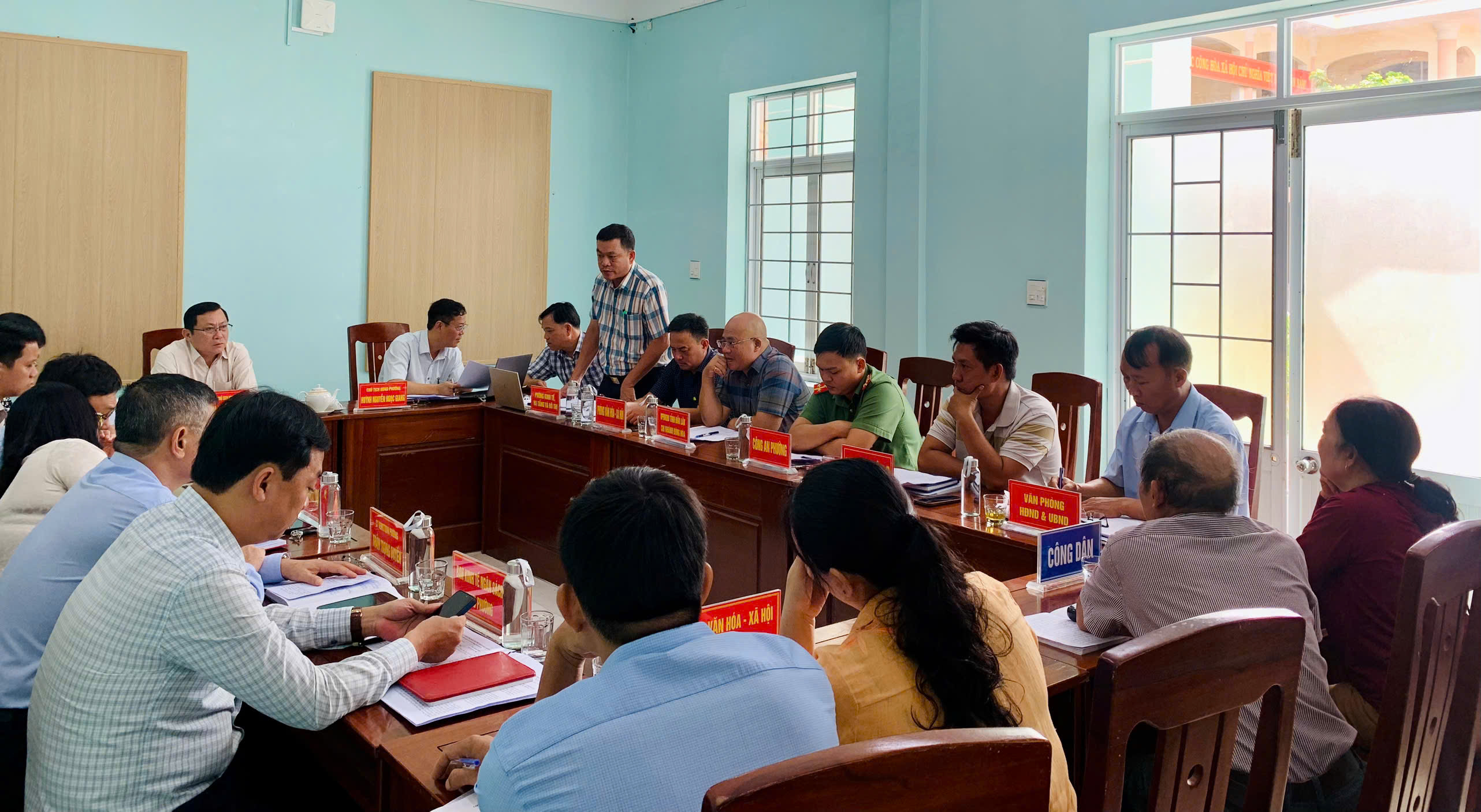 Lãnh đạo Đảng ủy-HĐND-UBND phường Hòa Hiệp tiếp công dân định kỳ theo quy định